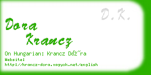 dora krancz business card